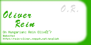 oliver rein business card